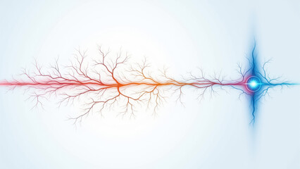 Vagus Nerve Stimulation visualization with colorful neural pathways and a central neuron.