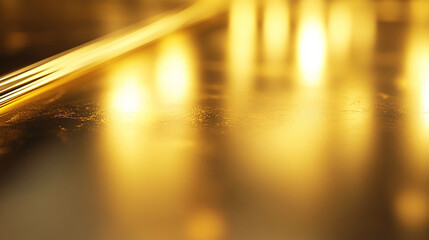 Minimalist bonus text embossed on a smooth golden surface