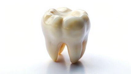 Single Tooth, White Background