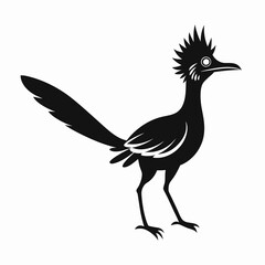 Minimalist Roadrunner Silhouette Vector