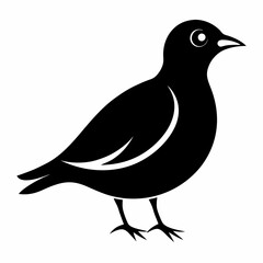 Minimalist Lark Bird Silhouette Vector Clean & Elegant.