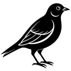 High-Quality Lark Silhouette Vector Icon for Designers