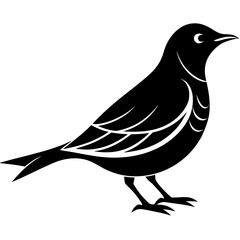 High-Quality Lark Silhouette Vector Icon for Designers
