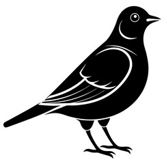 High-Quality Lark Silhouette Vector Icon for Designers