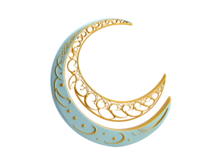 moon crescent gold and mint