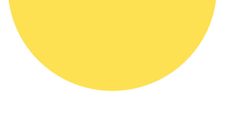 Yellow semicircle geometric minimalist shape