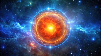 Obraz premium A deep space background with Betelgeuse in the center