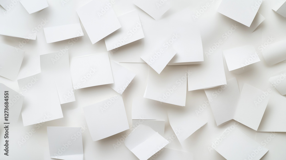 Aufkleber White abstract forms background with geometrical forms