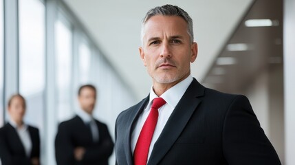 Business leadership event modern office professional portrait corporate environment confident viewpoint executive concept