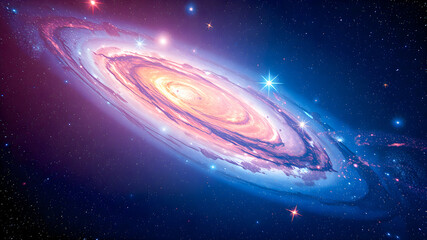 Planets and galaxies in outer space showing the beauty of space exploration.