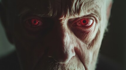 Withdrawal symptoms in a person with red eyes and a disheveled appearance. Featuring mental and physical strain