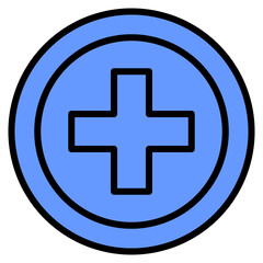 Obraz premium Medical Cross Icon Element For Design