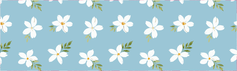 Simple floral pattern vector background
