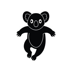 Koala Silhouette Vector Icon.
