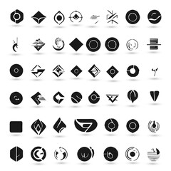  Abstract design concept creative abstract logo collection Logo can be used for icon brand identity finance