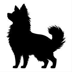 Spitz simple Silhouette. Fun dog vector flat illustration. Cutting file. Suitable for cutting software. Cricut.