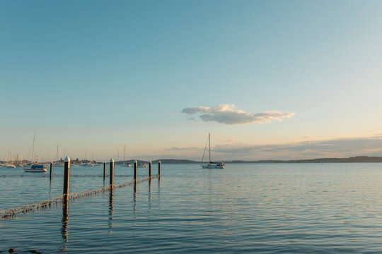 The Belmont Baths at Lake Macquarie at sunset