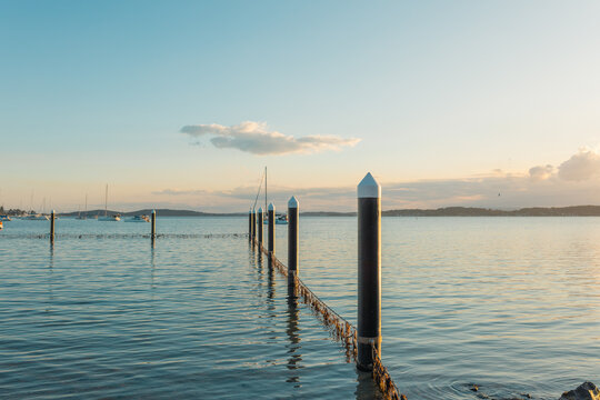 The Belmont Baths at Lake Macquarie at sunset