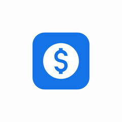 dollar coin icon sign vector