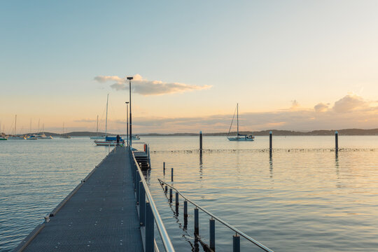 The Belmont Baths at Lake Macquarie at sunset