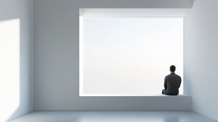 Withdrawal symptoms lead to a sense of emptiness. A person staring out a window with a blank expression