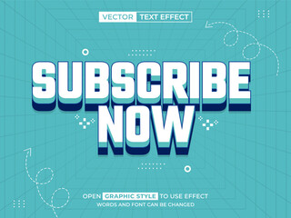 subscribe editable text, font effect, 3d text for title