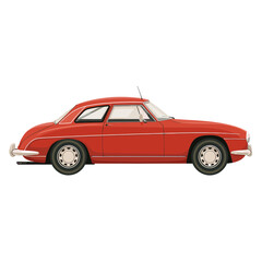 Obraz premium A red car illustration automobile vehicle vector