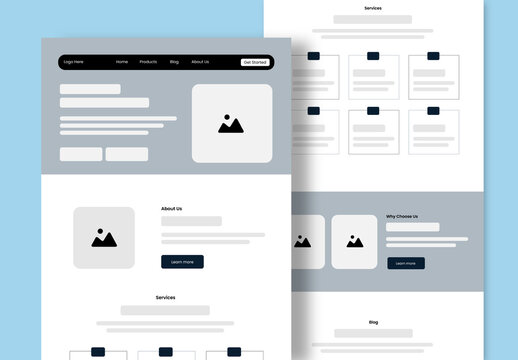 Architecture Wireframe Design Layout
