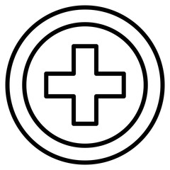 Medical Cross Icon Element For Design
