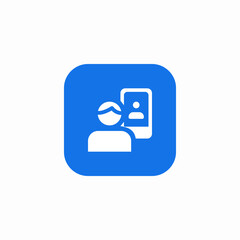 video call usage icon sign vector