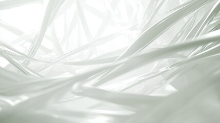 Obraz premium Abstract white curves, light background, futuristic design, website banner