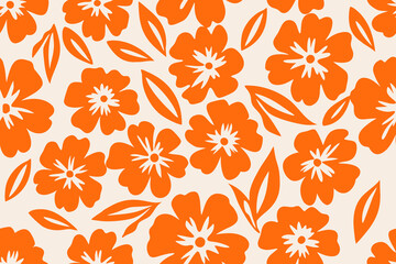 Flowers pattern background. .Textile trendy pattern design.