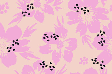 Trendy floral seamless pattern design. Textile pattern backgorund.