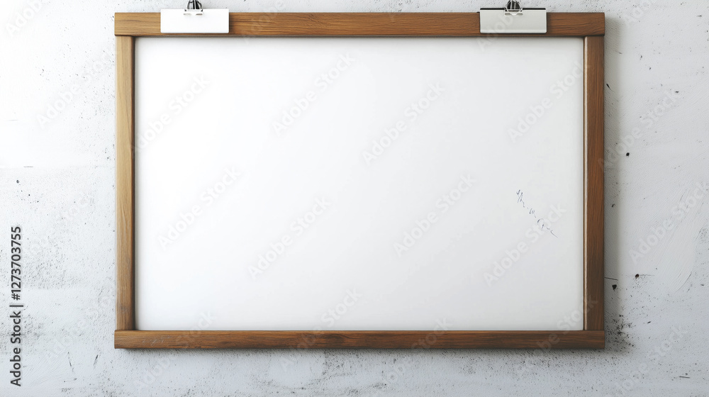 Aufkleber White empty board frame display background mock up for presentation and design