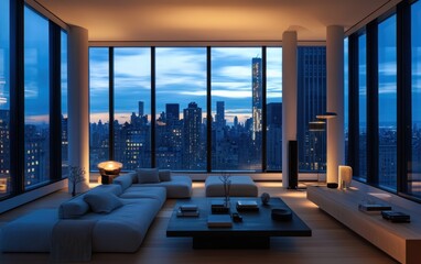 Architectural digest style photo of a minimalist liv 