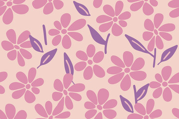 Trendy floral pattern design ideal for textile