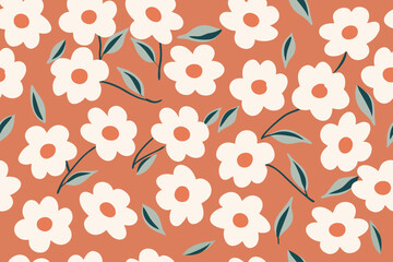 Trendy floral pattern design ideal for textile