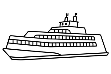 Obraz premium Elegant Boat Outline