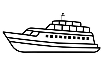 Obraz premium Elegant Boat Outline