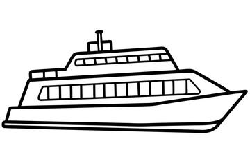 Obraz premium Elegant Boat Outline