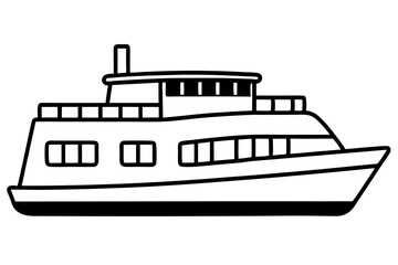 Elegant Boat Outline