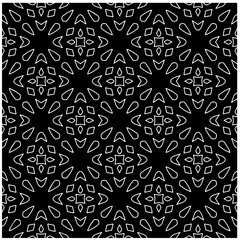 Abstract texture for fabric print, card, table cloth, furniture, banner, cover, invitation, decoration, wrapping. Seamless repeating pattern.  Black and white color. Carpet pattern texture.