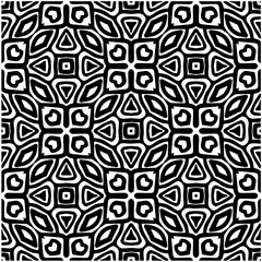 Abstract texture for fabric print, card, table cloth, furniture, banner, cover, invitation, decoration, wrapping. Seamless repeating pattern.  Black and white color. Carpet pattern texture.