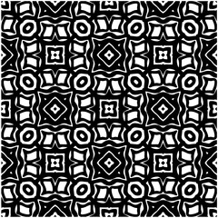 Abstract texture for fabric print, card, table cloth, furniture, banner, cover, invitation, decoration, wrapping. Seamless repeating pattern.  Black and white color. Carpet pattern texture.