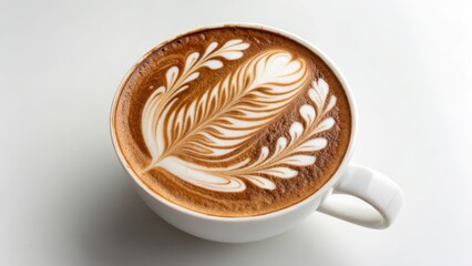 Latte Art in White Mug