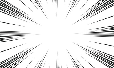 Obraz premium Comic strip radial motion lines. Super hero speed anime comic book and explosion beam texture. manga superhero explosion effect.