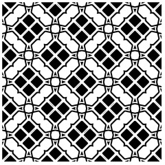 Fototapeta premium Abstract texture for fabric print, card, table cloth, furniture, banner, cover, invitation, decoration, wrapping. Seamless repeating pattern. Black and white color. Carpet pattern texture.