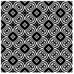 Abstract texture for fabric print, card, table cloth, furniture, banner, cover, invitation, decoration, wrapping. Seamless repeating pattern.  Black and white color. Carpet pattern texture.