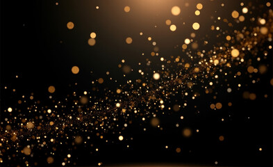 Fototapeta premium golden bokeh lights background