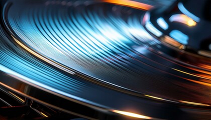 A high-contrast image of xenon light creating sleek, modern reflections on a metallic surface 